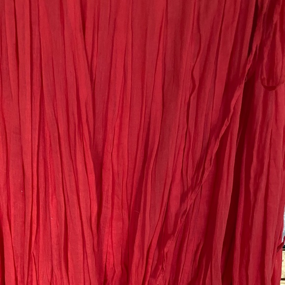 Red Indian Cotton Dancing Swirl Cocktail Dress - Picture 5 of 10